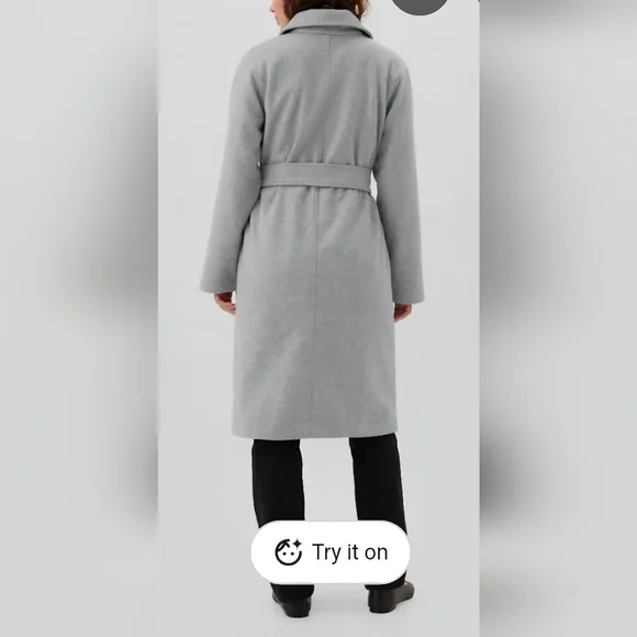 Gap Factory Light Gray Relaxed Topcoat In XXL - Picture 3 of 13